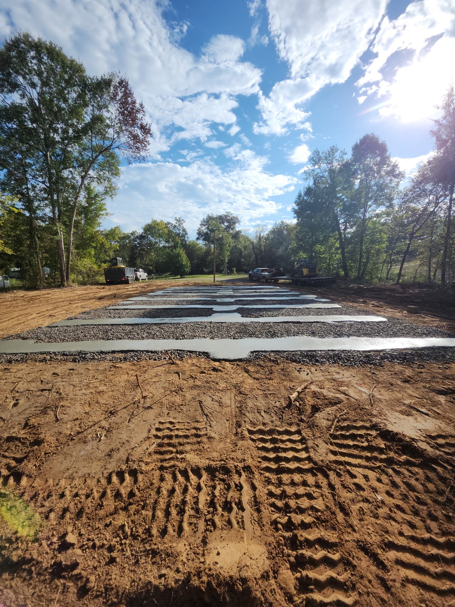 Concrete driveway installation in progress Marshfield MO - professional concrete contractor services